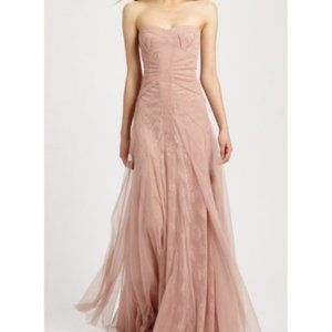 Romantic BCBGMAXAZRIA POWDER PINK MORIZA GOWN Size 2